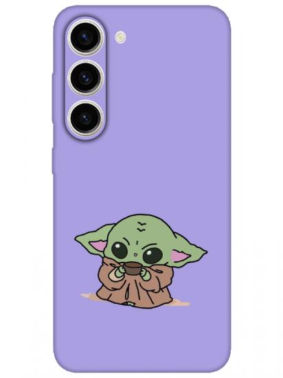 Samsung S23 Baby Yoda Lila Telefon Kılıfı