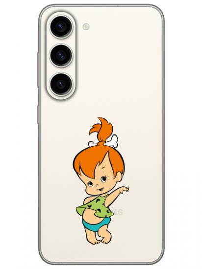 Samsung S23 Taş Devri Kız Bebek Şeffaf Telefon Kılıfı