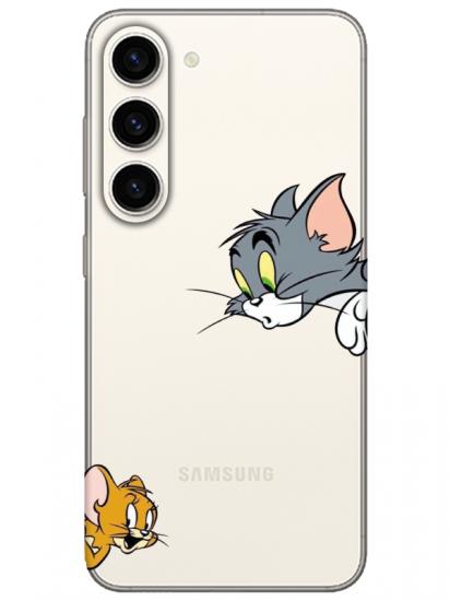 Samsung S23 Tom And Jerry Şeffaf Telefon Kılıfı