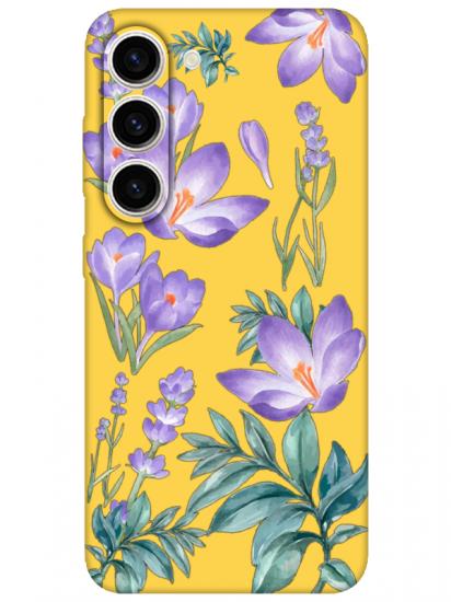 Samsung S23 Kış Çiçeği Sarı Telefon Kılıfı