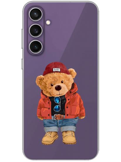 Samsung S23 FE Teddy Bear Şeffaf Telefon Kılıfı