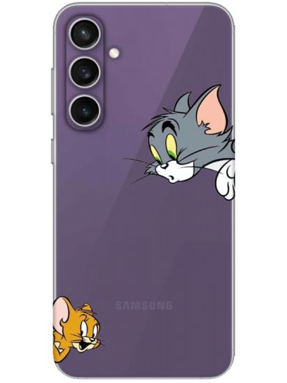 Samsung S23 FE Tom And Jerry Şeffaf Telefon Kılıfı