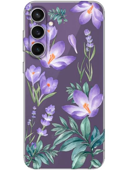 Samsung S23 FE Kış Çiçeği Şeffaf Telefon Kılıfı
