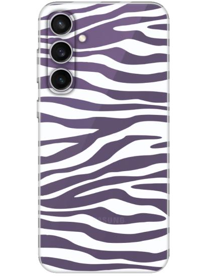 Samsung S23 FE Zebra Desen Şeffaf Telefon Kılıfı