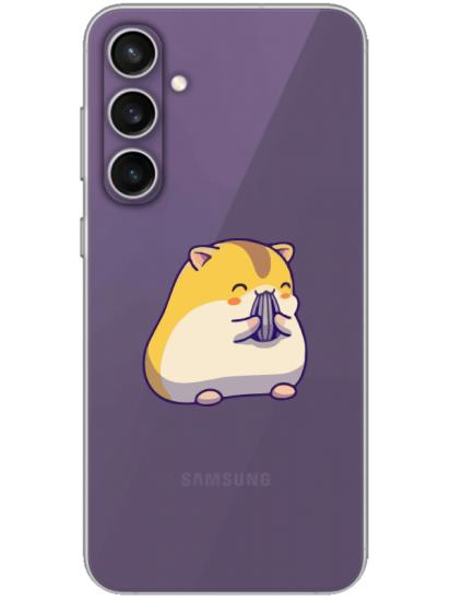 Samsung S23 FE Sevimli Hamster Şeffaf Telefon Kılıfı