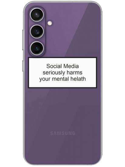 Samsung S23 FE Social Media Şeffaf Telefon Kılıfı