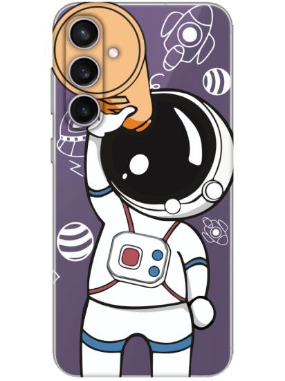 Samsung S23 FE Astronot Şeffaf Telefon Kılıfı