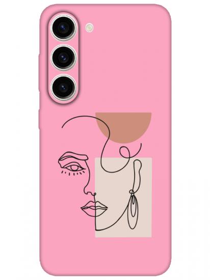 Samsung S23 Plus Women Art Pembe Telefon Kılıfı