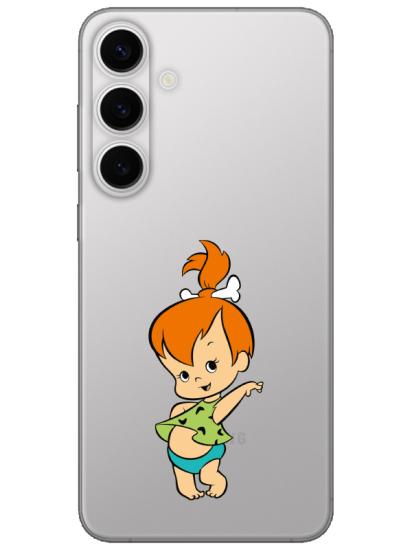 Samsung S24 Plus Taş Devri Kız Bebek Şeffaf Telefon Kılıfı