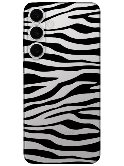 Samsung S24 Plus Zebra Desen Şeffaf Telefon Kılıfı