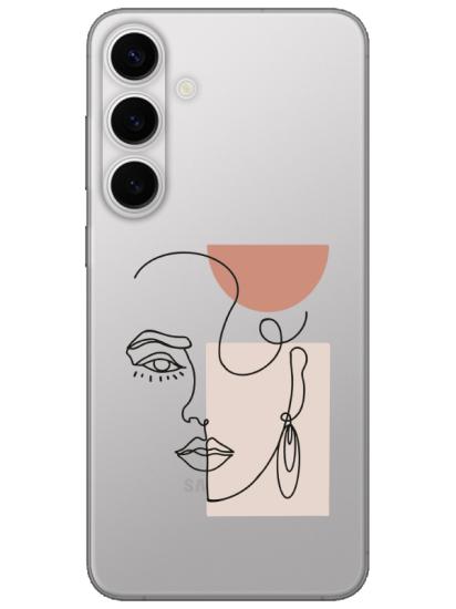 Samsung S24 Women Art Şeffaf Telefon Kılıfı