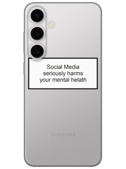 Samsung S24 Social Media Şeffaf Telefon Kılıfı