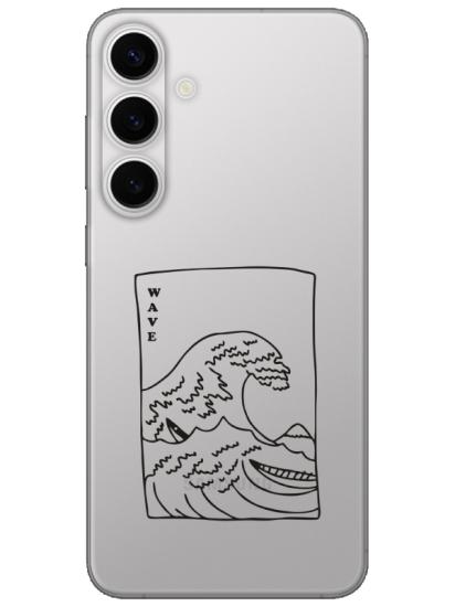 Samsung S24 Plus Kanagawa Wave Şeffaf Telefon Kılıfı