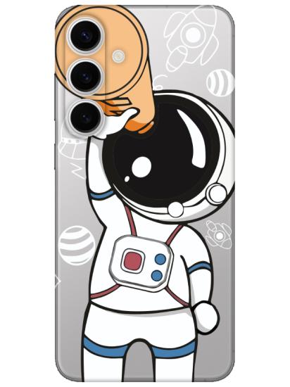 Samsung S24 Astronot Şeffaf Telefon Kılıfı