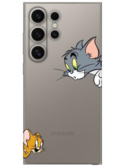 Samsung S24 Ultra Tom And Jerry Şeffaf Telefon Kılıfı