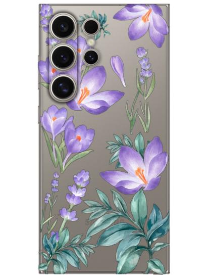 Samsung S24 Ultra Kış Çiçeği Şeffaf Telefon Kılıfı