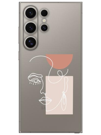 Samsung S24 Ultra Women Art Şeffaf Telefon Kılıfı