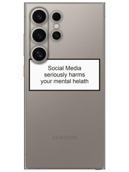Samsung S24 Ultra Social Media Şeffaf Telefon Kılıfı