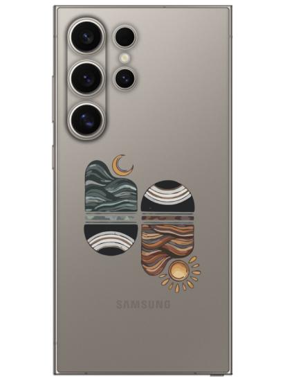 Samsung S24 Ultra Sunset Wave Şeffaf Telefon Kılıfı