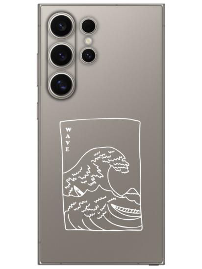 Samsung S24 Ultra Kanagawa Wave Şeffaf Telefon Kılıfı