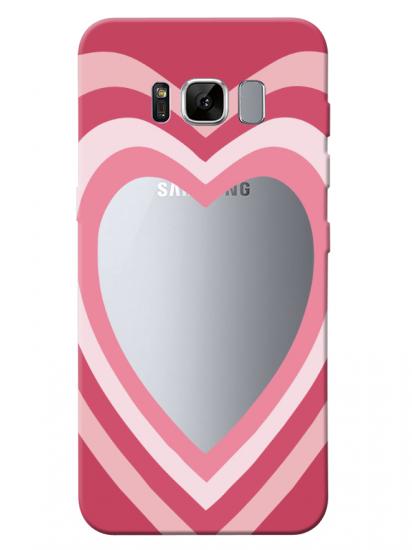 Samsung S8 Estetik Kalp Şeffaf Telefon Kılıfı