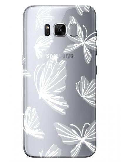 Samsung S8 Plus Kelebek Şeffaf Telefon Kılıfı
