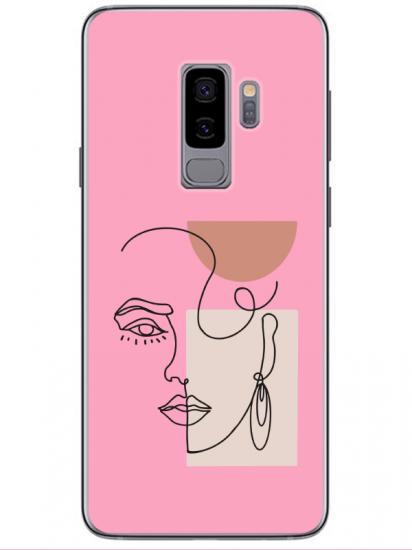 Samsung S9 Women Art Pembe Telefon Kılıfı