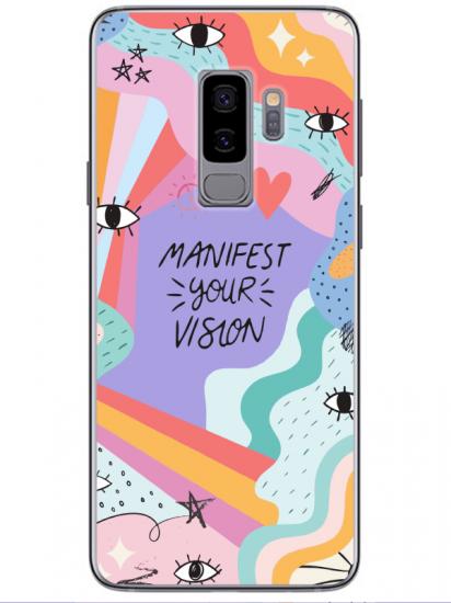 Samsung S9 Manifast Your Vision Lila Telefon Kılıfı