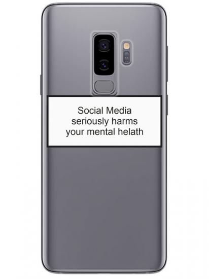 Samsung S9 Social Media Şeffaf Telefon Kılıfı