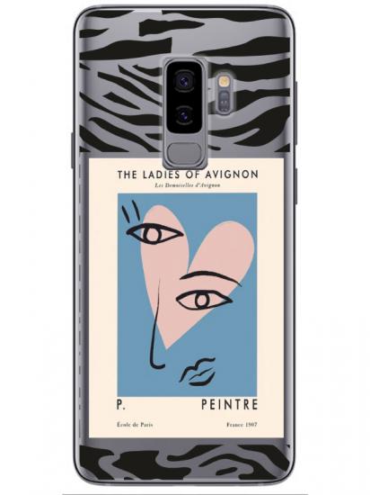 Samsung S9 Zebra Picasso Şeffaf Telefon Kılıfı