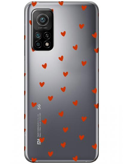 Xiaomi Mi 10T Minik Kalpler Şeffaf Telefon Kılıfı