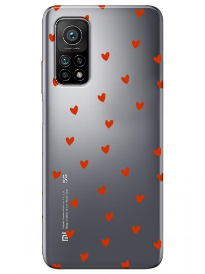 Xiaomi Mi 10T Pro Minik Kalpler Şeffaf Telefon Kılıfı
