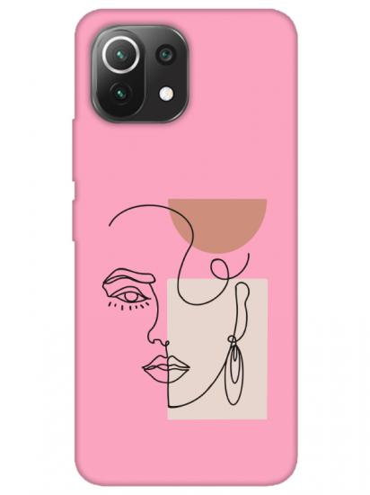 Xiaomi Mi 11 Lite Women Art Pembe Telefon Kılıfı