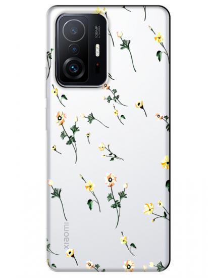 Xiaomi Mi 11T Çiçekli Şeffaf Telefon Kılıfı