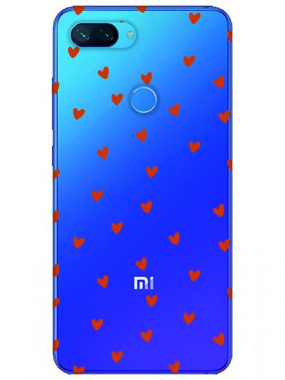 Xiaomi Mi 8 Lite Minik Kalpler Şeffaf Telefon Kılıfı