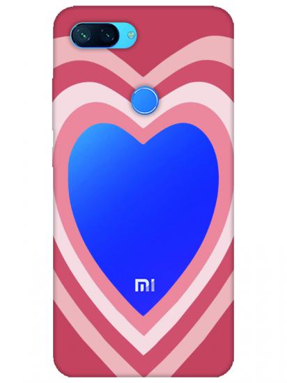 Xiaomi Mi 8 Lite Estetik Kalp Şeffaf Telefon Kılıfı