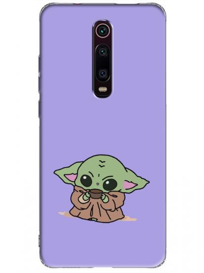 Xiaomi Mi 9T Baby Yoda Lila Telefon Kılıfı