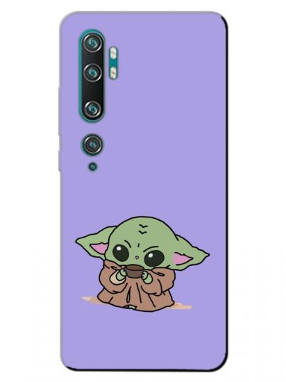 Xiaomi Mi Note 10 Pro Baby Yoda Lila Telefon Kılıfı