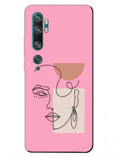 Xiaomi Mi Note 10 Pro Women Art Pembe Telefon Kılıfı
