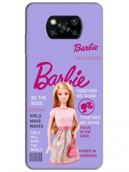 Poco X3 NFC Barbie Lila Telefon Kılıfı