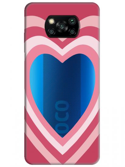 Poco X3 Pro Estetik Kalp Şeffaf Telefon Kılıfı