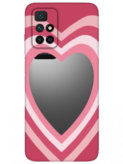 Redmi 10 Estetik Kalp Şeffaf Telefon Kılıfı