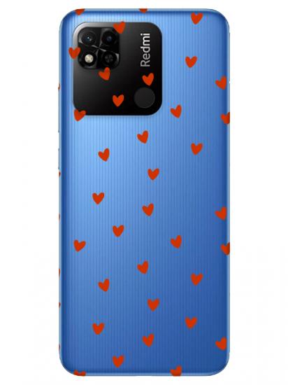 Redmi 10A Minik Kalpler Şeffaf Telefon Kılıfı