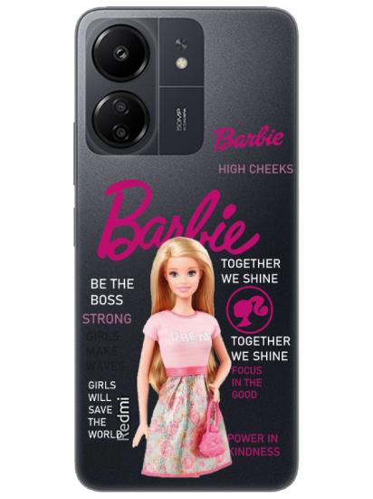 Redmi 13C Barbie Şeffaf Telefon Kılıfı