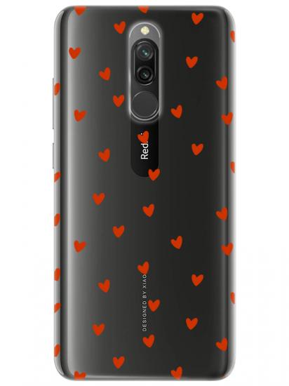 Redmi 8 Minik Kalpler Şeffaf Telefon Kılıfı