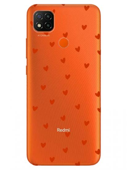 Redmi 9C Minik Kalpler Şeffaf Telefon Kılıfı