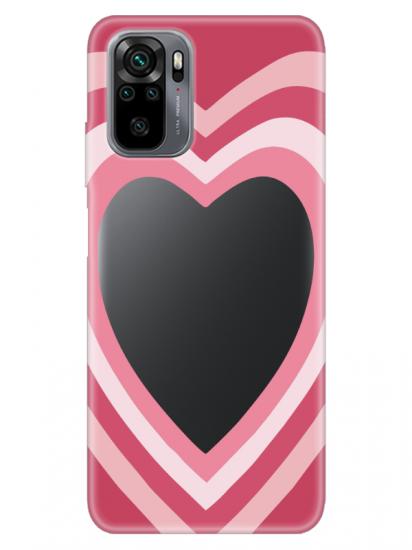Redmi Note 10 Estetik Kalp Şeffaf Telefon Kılıfı