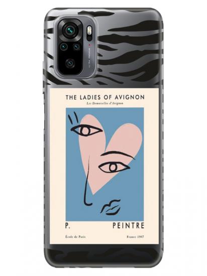 Redmi Note 10 Zebra Picasso Şeffaf Telefon Kılıfı