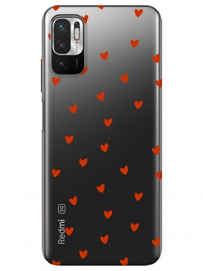 Redmi Note 10 5G Minik Kalpler Şeffaf Telefon Kılıfı