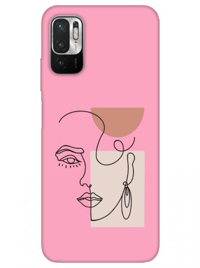 Redmi Note 10 5G Women Art Pembe Telefon Kılıfı